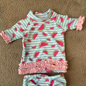 RUFFLEBUTTS // Infant Girls Rash Guard Bikini